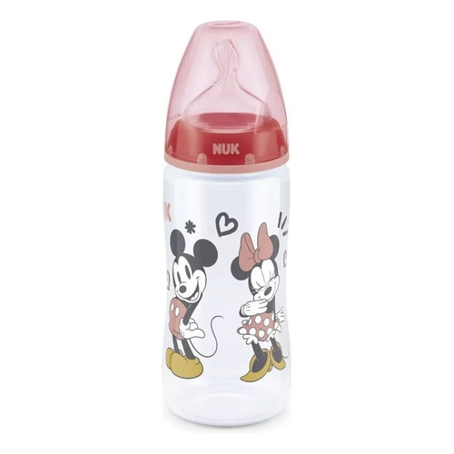 Mamadera Nuk Disney Mickey Minnie First Choice 300ml 6-18m Nombre Del Diseño First Choice Color Rojo