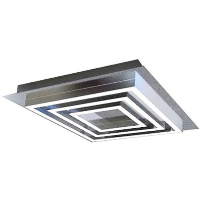 Plafón Aplique Krov Negro 50x50 Led 70w 5600 Lm Luz Desing