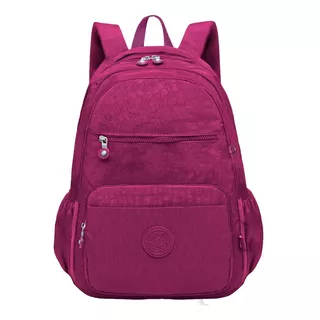 Mochila Feminina Bolsa Top Grande Moderna Resistente Escolar Cor Rosa Pink