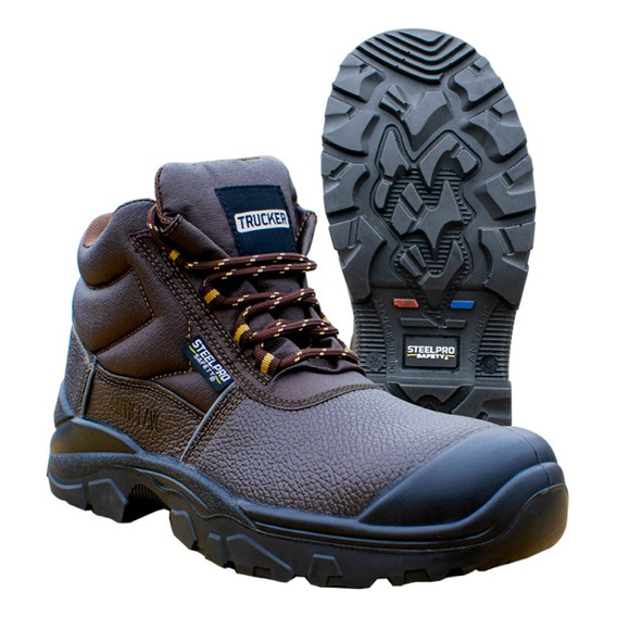 Bota De Seguridad New Trucker Marron Nt115