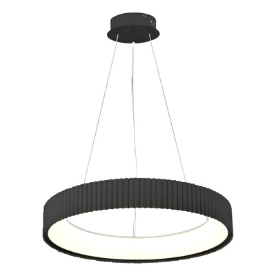 Lampara Colgante Moderno Camboya Negro Led 28w Lk