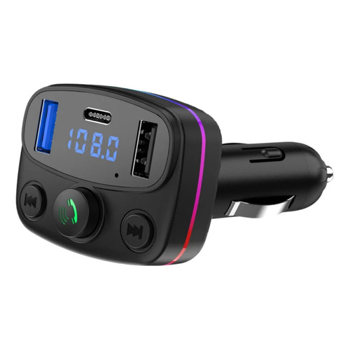 Reproductor Transmisor Inalámbrico Bluetooth Auto Luces Led