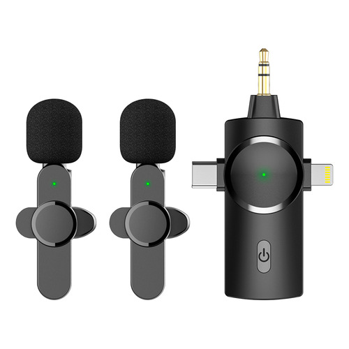 Micrófono De Solapa Inalambrico para Celular - 2 Mic Semiprofesional Vimai - Receptor Universal Multicompatible - Cancelacion de Ruido