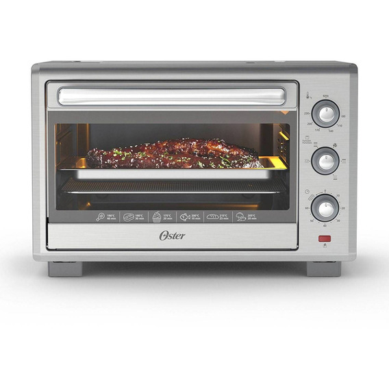 Horno Oster De 35l Con Freidora De Aire Tssttvls35 Color Plateado