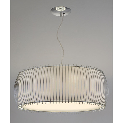 Colgante 3 Luces Cromo 50cm Apto Led Deco Luz Desing