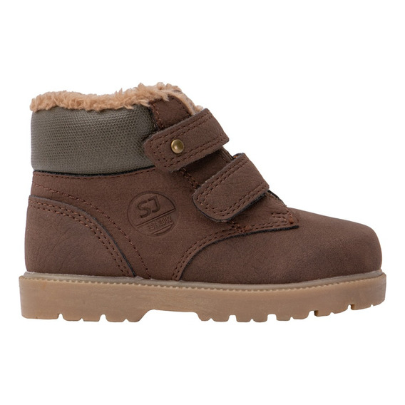 Bota Georgie Para Niño Afelpada Suela Track Casual Y Cómoda