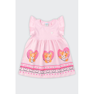 Vestido Bebê Menina Cotton Ursinhos Marlan