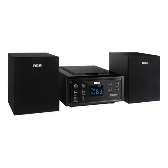 Minicomponente RCA Estereo RS2929B negro con bluetooth 99W de potencia - 100V - 120V