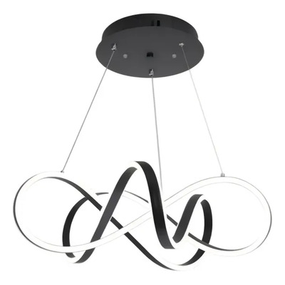 Lampara Colgante Monarca Led Cct Diseño Negro Luz Desing Negro