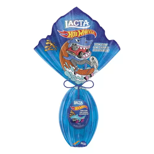 OVO DE PÁSCOA HOT WHEELS 2021 LACTA COM BRINDE CARRINHO SHARKBITE 