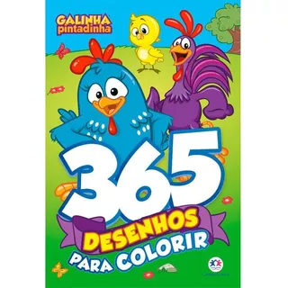 Livro Infantil 365 Desenhos Para Colorir Galinha Pintadinha