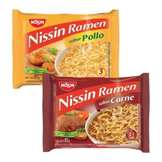 Ramen Nissin Mix 15u. Pollo Y 15u. Carne