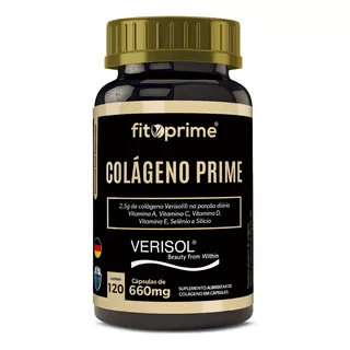 Colágeno Prime Verisol Com Silício Selênio Vitaminas A C D E Fitoprime 120 Cápsulas