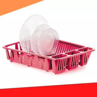 Escorredor De Louças Plástico 508 - Plasvale - Vermelho