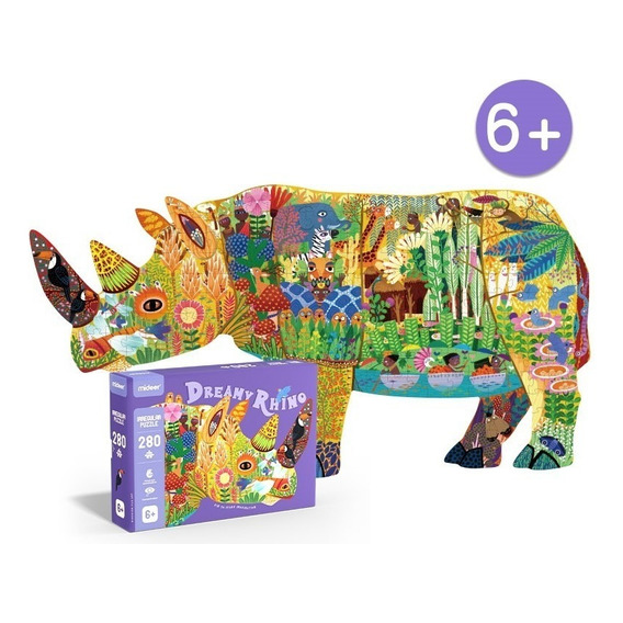 Puzzle Rinoceronte De Ensueño - Mideer - Rompecabezas