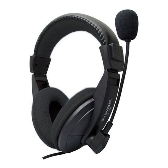 Auriculares Con Cable Y Microfono Gamer Vincha S-750 Color Negro