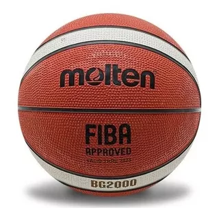 Pelota De Básquet Molten Bg2000 N°3 Goma Color Naranja