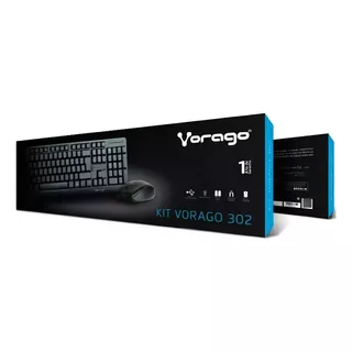 Kit Teclado Y Mouse Inalambrico Vorago Km-302 Negro