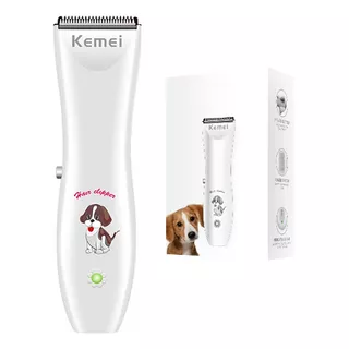 Maquina Cortar Pelo Perro Gato Mascotas Kemei Km-1051 Css® Color Blanco