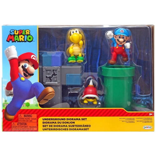 Muñeco Super Mario - Set Diorama Subterráneo - Original