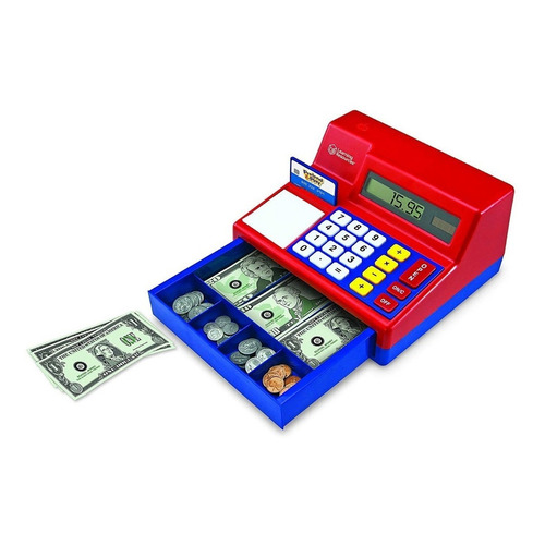 Caja Registradora Con Calculadora Learning Resources Dolar Color Rojo