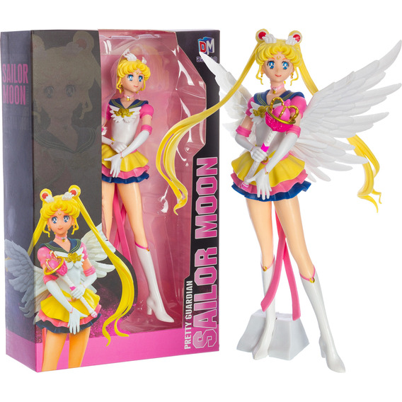 Figura Sailor Moon Serena Eternal Luna Con Alas 24 Cm