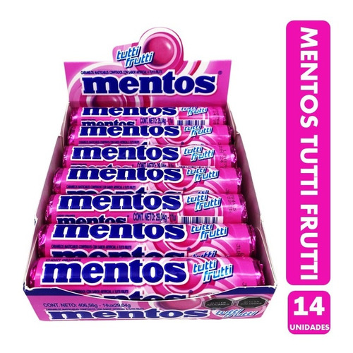 Display Caramelo Mentos Tutti Frutti (display 12 Rollos)