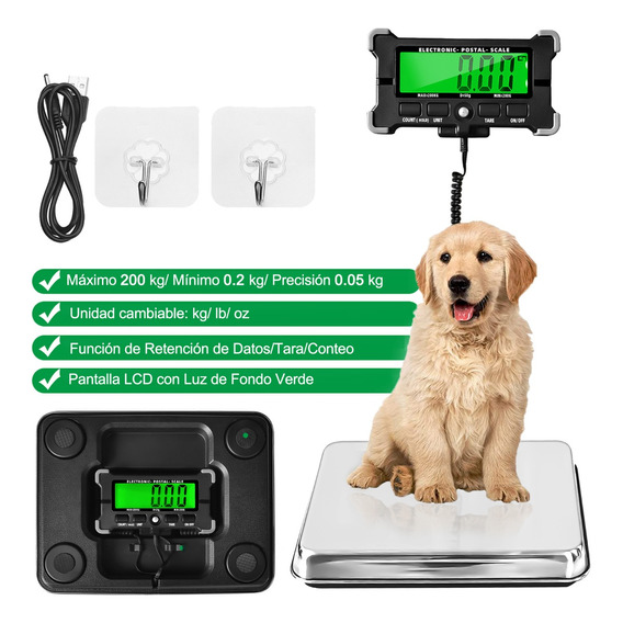 Báscula Digitales De Precisión Lcd Electrónica 200kg(440lbs)