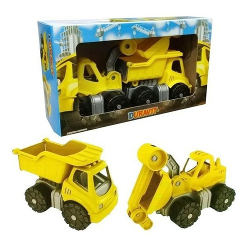 Duravit Camion Y Retroexcavadora Infantil Art. 360 Color Amarillo Personaje Construccion