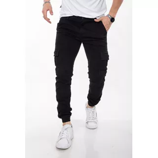 Pantalon Cargo Hombre Cierre Cintura Colores Gabardina 