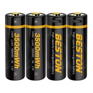 Baterías Aaa Recargables Por Usb, 300 Mwh, 1.5v