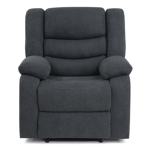 Sillon Moderno Reclinable Reposet Electrico Cosmo Color Gris oscuro Diseño de la tela Microfibra