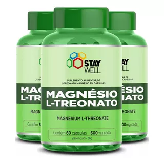 Magnesio L-treonato X3 500mg Puro Original - 180 Cápsulas