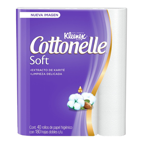 Papel Higiénico Kleenex Cottonelle Soft Pack 40 Rollos