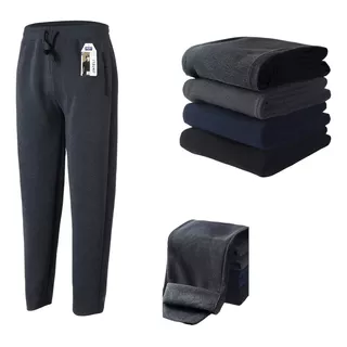 Pack 3 Pantalones Buzo Hombre Forrado Polar /sin Puño