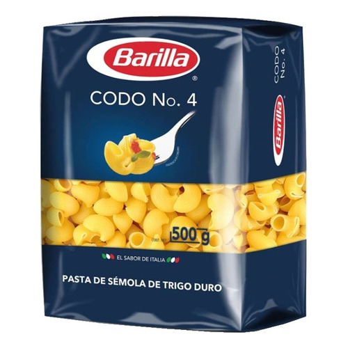 Pasta Codo No. 4 Barilla 500 Gr Pasta De Semola De Trigo Duro