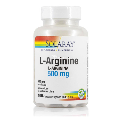 Solaray Arginina 500mg 100 Capsulas Sfn