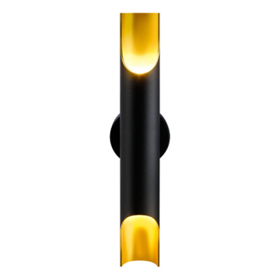 Aplique 2 Luces Roma Apl Negro Dorado G9 Led Diseño Nk 