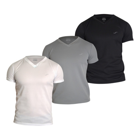 3 Playeras Deportivas Gym Hombre Colores Dry Fit Tela Fresca