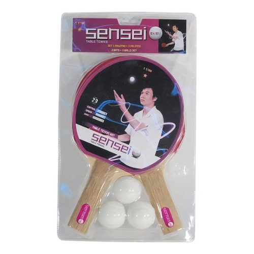 Pack de 2 paletas de ping pong Sensei Set Sensei