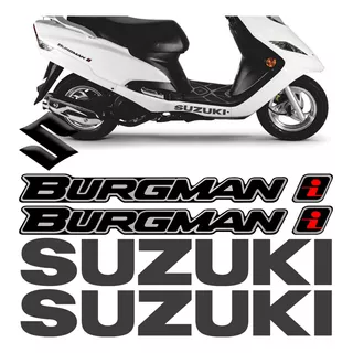 Kit Adesivo Suzuki Burgman 2011 Com Emblema Resinado 3d