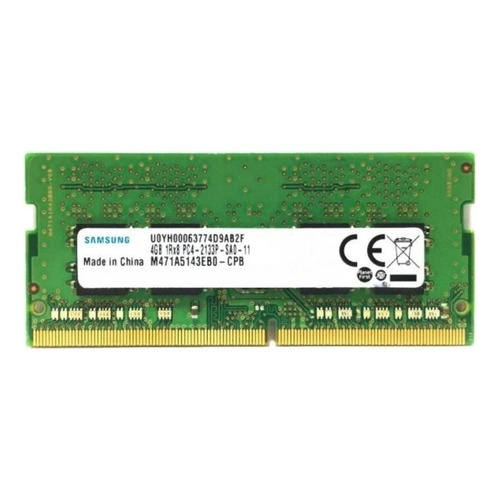 Memoria RAM color verde 4GB 1 Samsung M471A5143EB0-CPB
