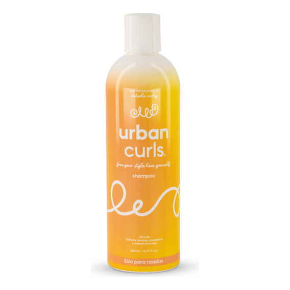 Shampoo Sin Sal Para Cabello Rizado Urban Curls 360 Ml