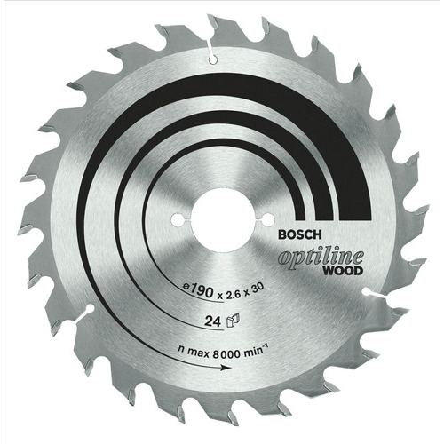 Hoja De Sierra Circular Optiline Wood Ø235 Bosch Color Plateado