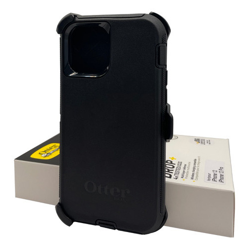 Funda Para iPhone 11 Hasta 14 Pro Otter Box Defender+clip Color Negro iPhone 12/12 pro
