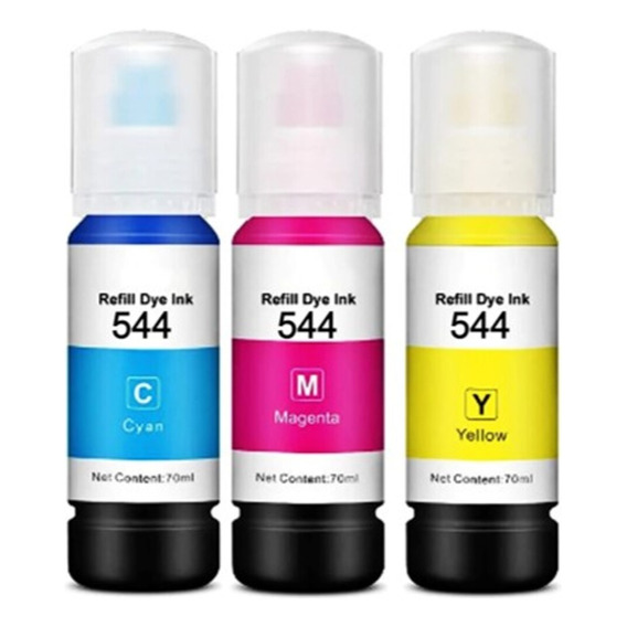 3 Tintas Color Para Epson 504/544 L1110 L5590 L3250 L3210