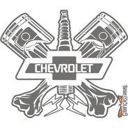 Calcomanías Chevrolet 02 - 30 X 25 Cm Graficastuning