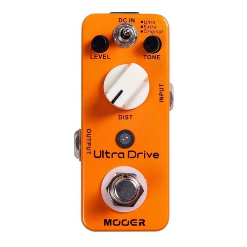 Pedal De Efectos Mooer Ultra Drive Distorcion Color Naranja