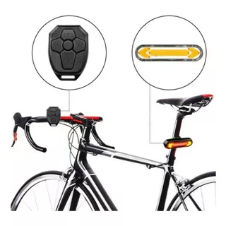 Seta E Lanterna Pisca Bicicleta  Controle Sem Fio 36leds Usb