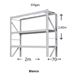 Rack Almacenaje Industrial De 800 Kg Cada Tramo